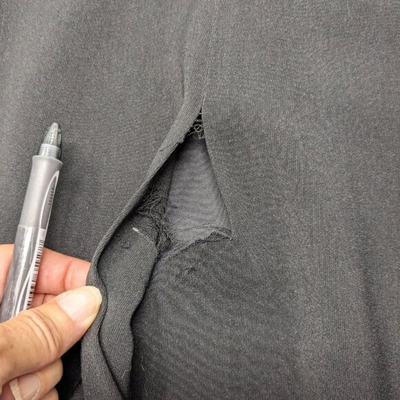 VTG 90s Hennes H&M Womens Long Blazer Jacket Black Sz Med Princess Cut A-Line - Picture 16 of 16